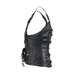 Women's Lambskin Leather Corset with Buckles