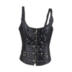 Women's Lambskin Leather Corset with Buckles