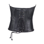 Women's Black Lambskin Leather Corset