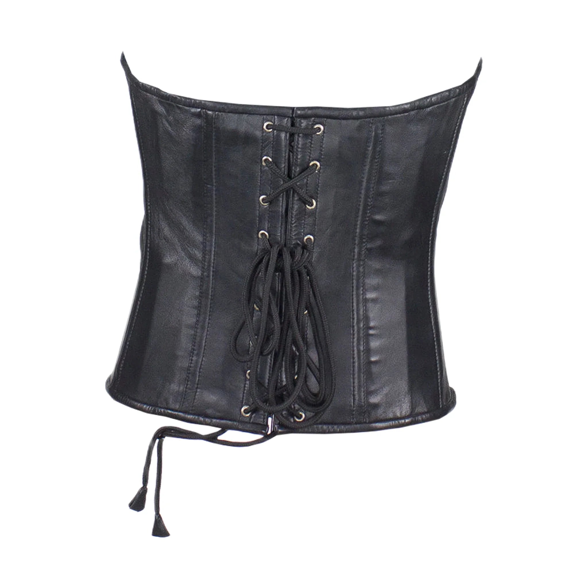 Women's Black Lambskin Leather Corset