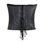 Women's Studded Black Leather Corset