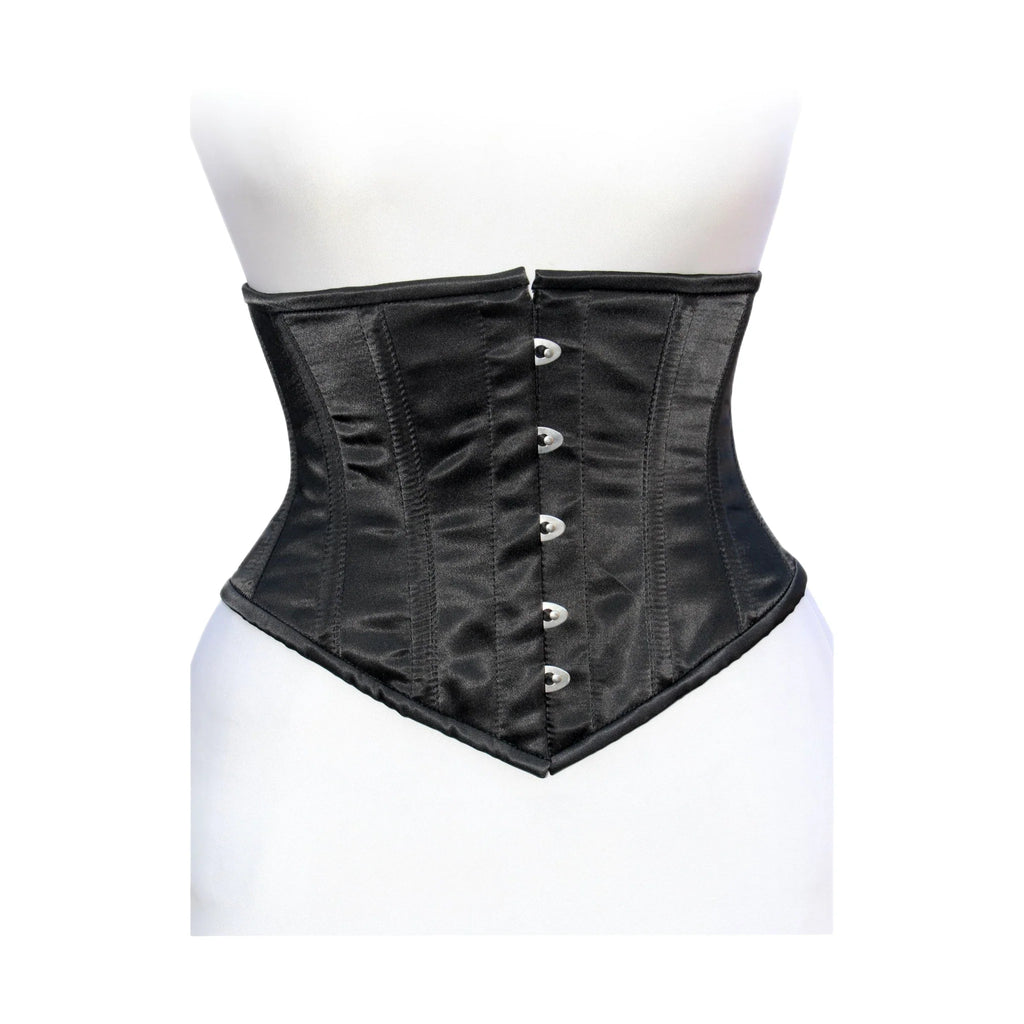 Dream Apparel Corset Heavy Duty Steel Boned Underbust Waist Trainer Black Mesh