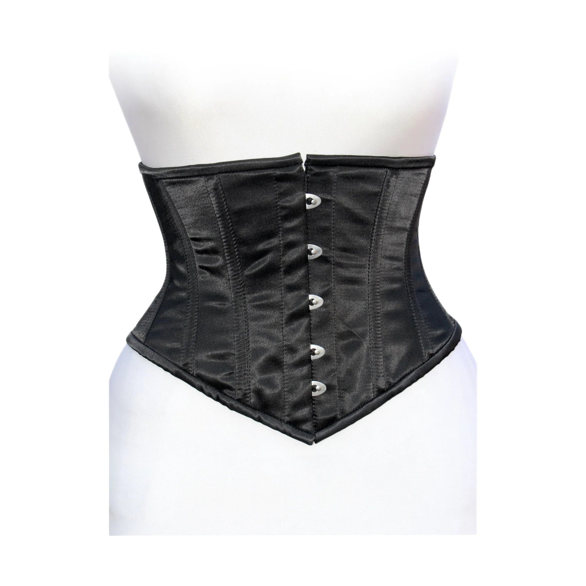 Dream Apparel Corset Heavy Duty Steel Boned Underbust Waist Trainer Black Mesh