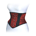 Heavy Duty Steel Boned Underbust Waist Trainer Corset Dream Apparel Black Red Mesh