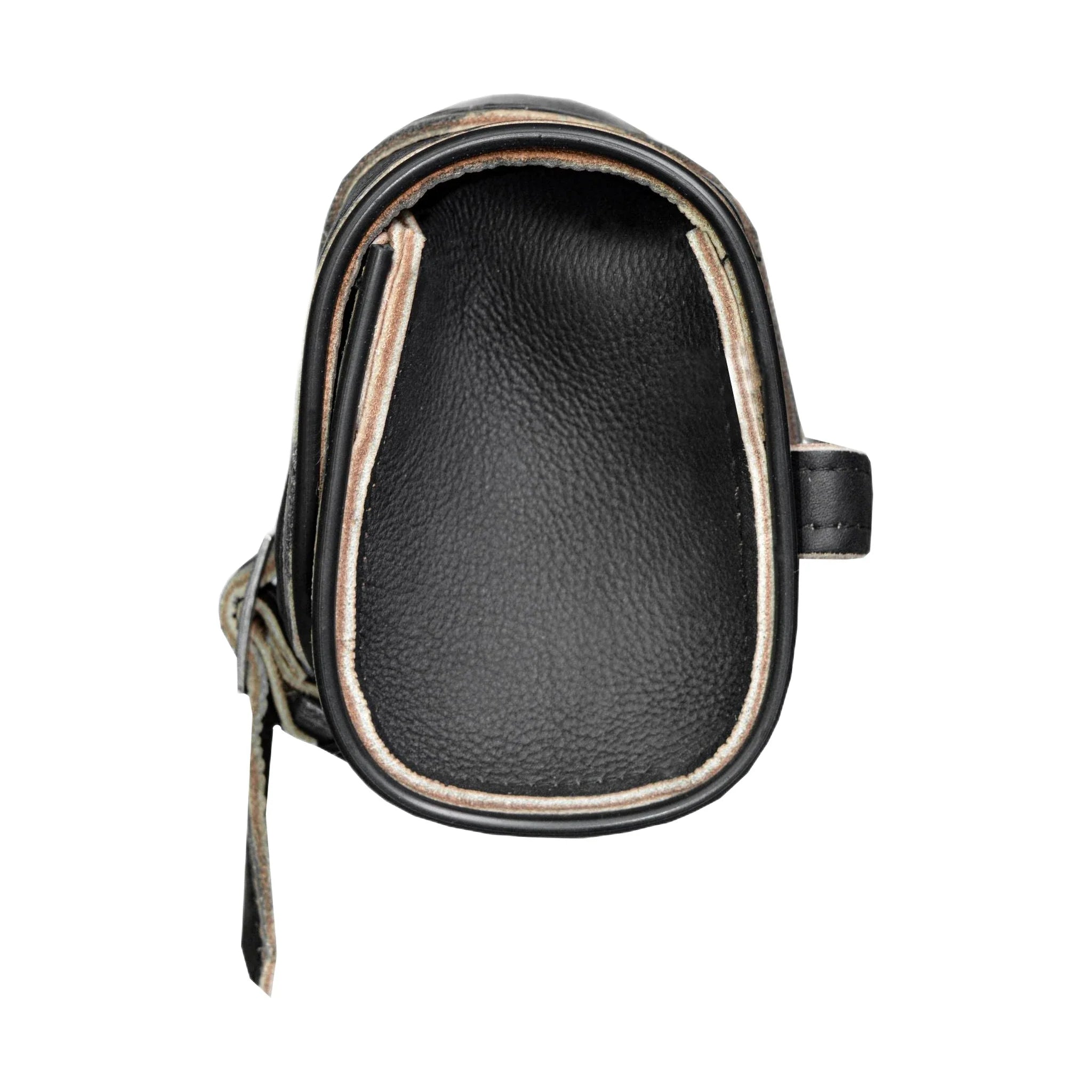 Distress Brown Leather 10" Motorcycle Tool Bag With Eagle