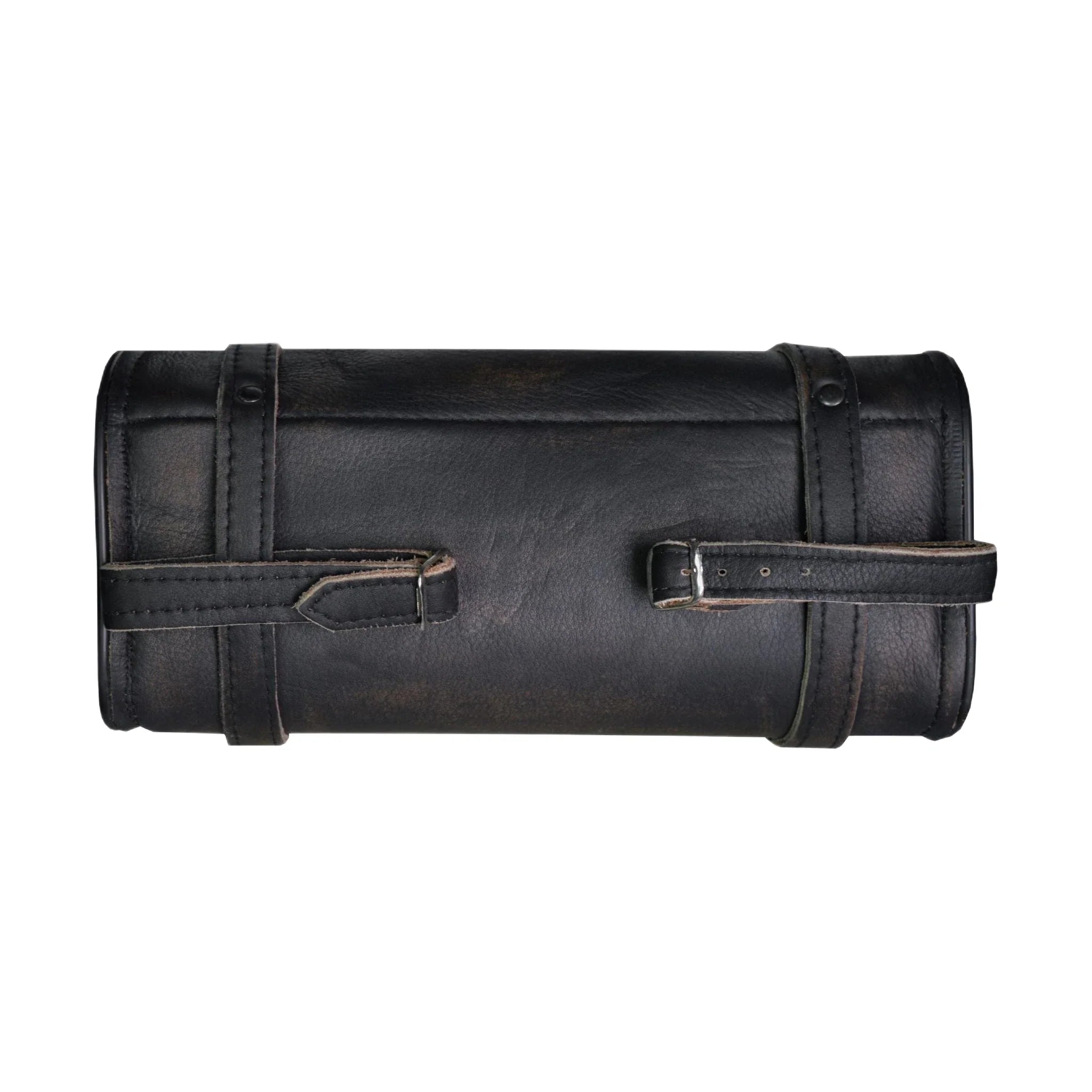 Dream Apparel Distress Brown Leather 12" Motorcycle Tool Bag With Eagle