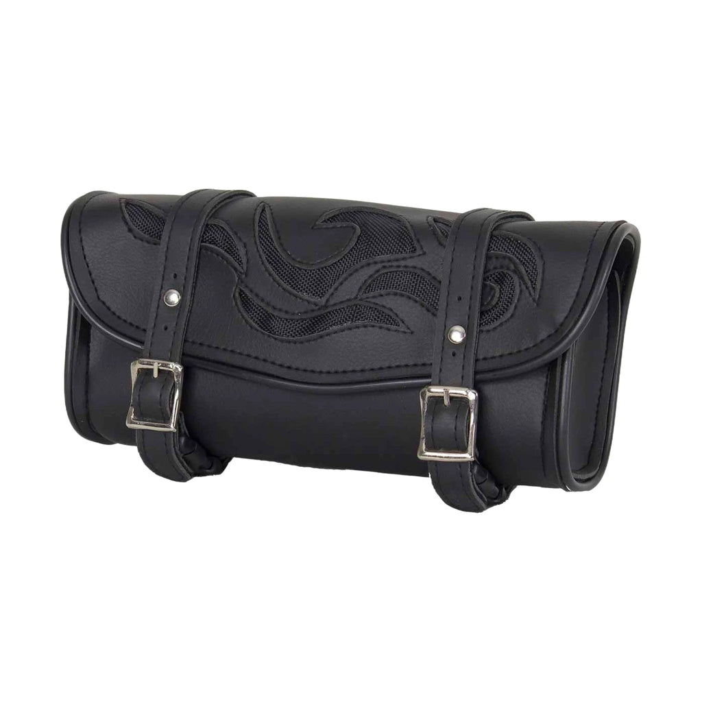 10 Inch Motorcycle Tool Bag Flame Design Universal Waterproof Storage