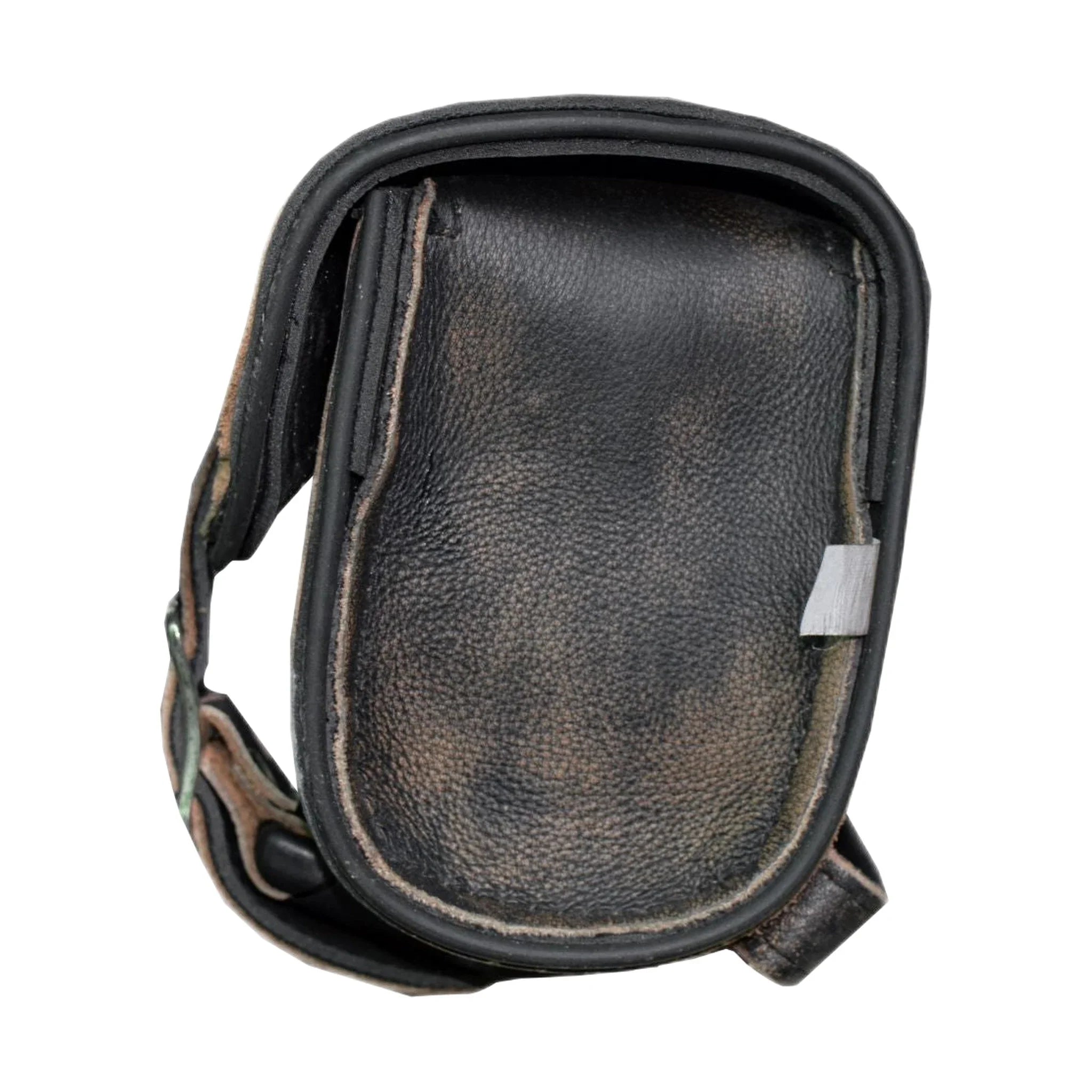 Dream Apparel Motorcycle Tool Bag with Flames 12" Distress Brown Leather