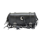 Leather Motorcycle Tool Bag Dream Apparel Waterproof with Braid Fringes Concho