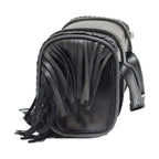 Dream Apparel Leather Motorcycle Tool Bag with Braid, Fringes, and Concho