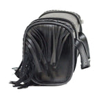 Leather Motorcycle Tool Bag with Braid, Fringes, and Concho