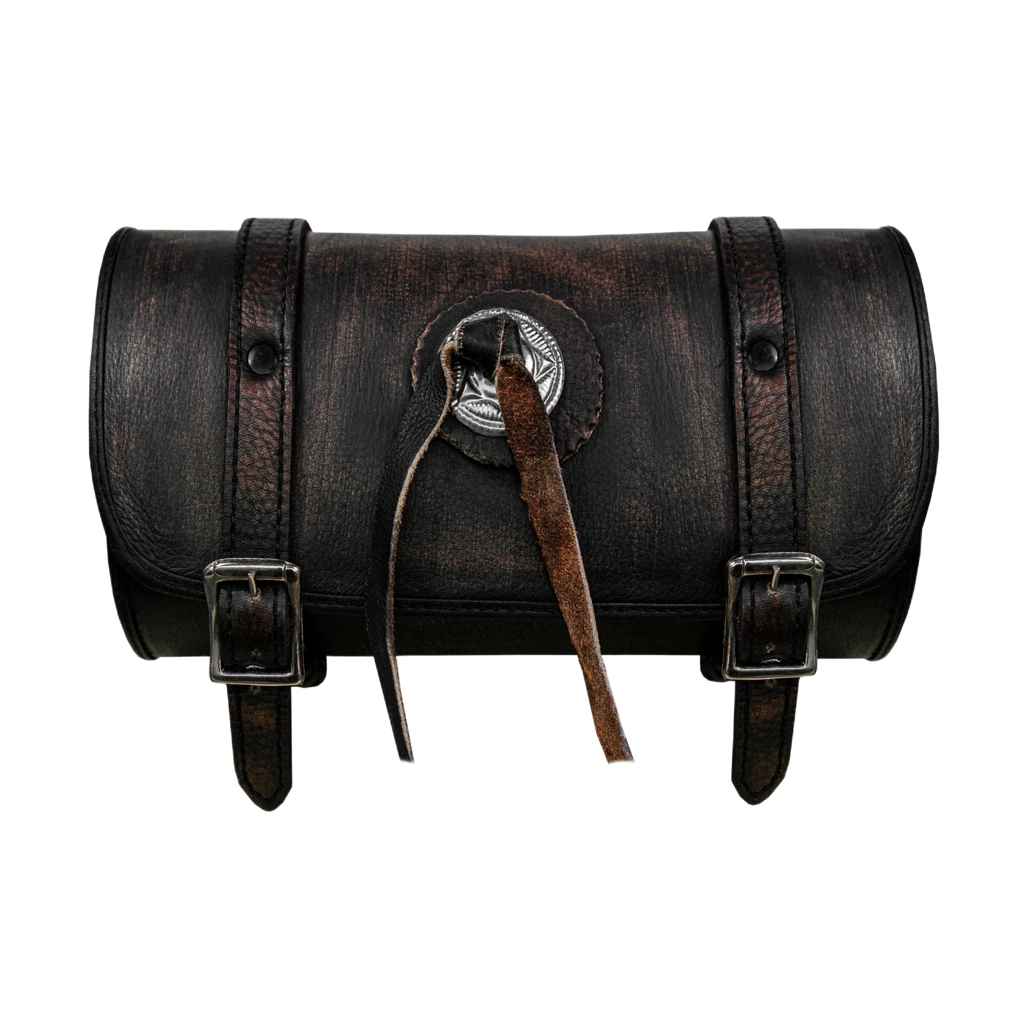 Dream Apparel Distress Brown Genuine Leather Toolbag 10"