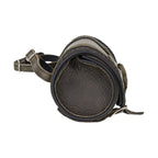 Dream Apparel Brown Leather Motorcycle Tool Bag with Concho