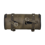 Dream Apparel Brown Leather Motorcycle Tool Bag with Concho