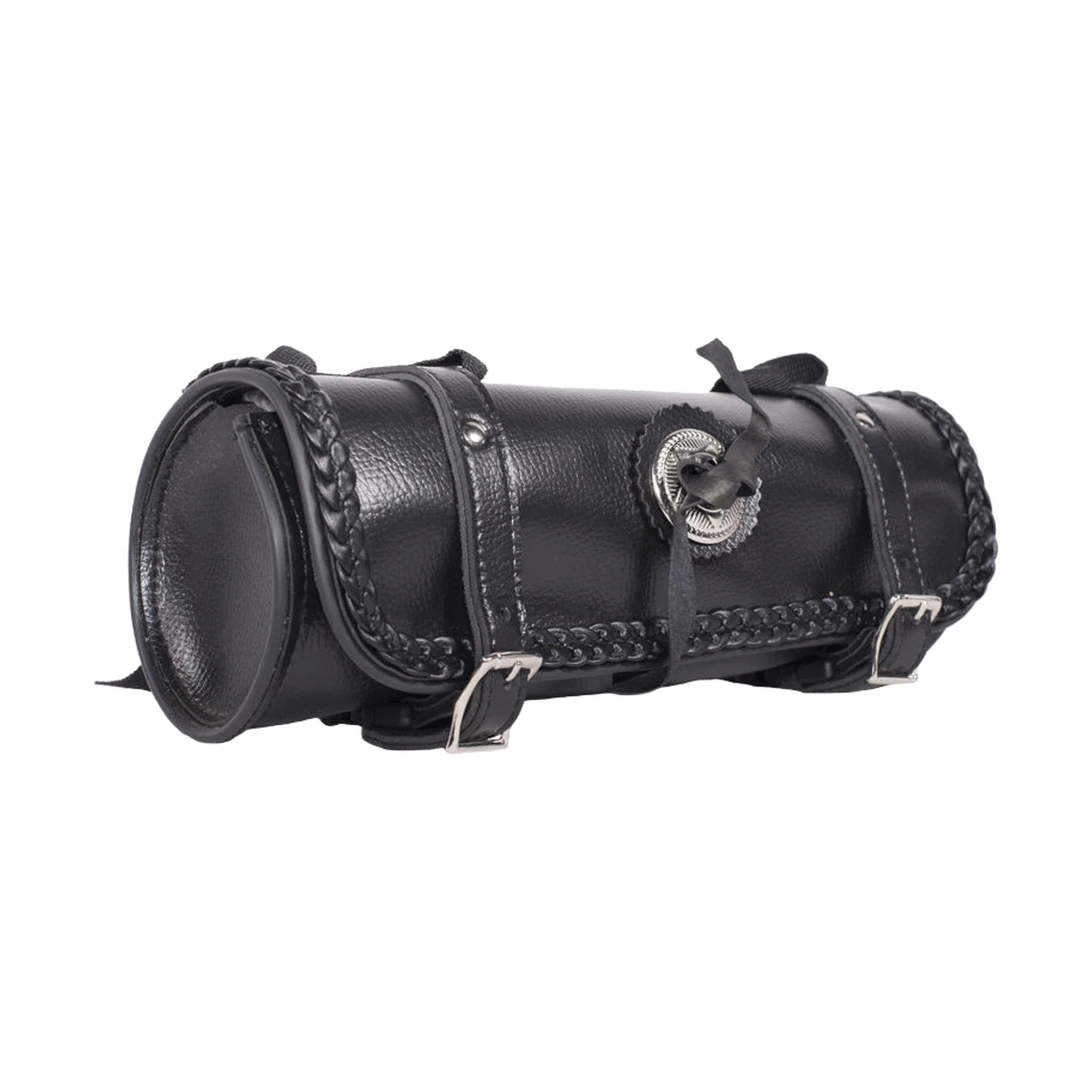 Dream Apparel 12" PVC Motorcycle Tool Bag With Braid & Concho