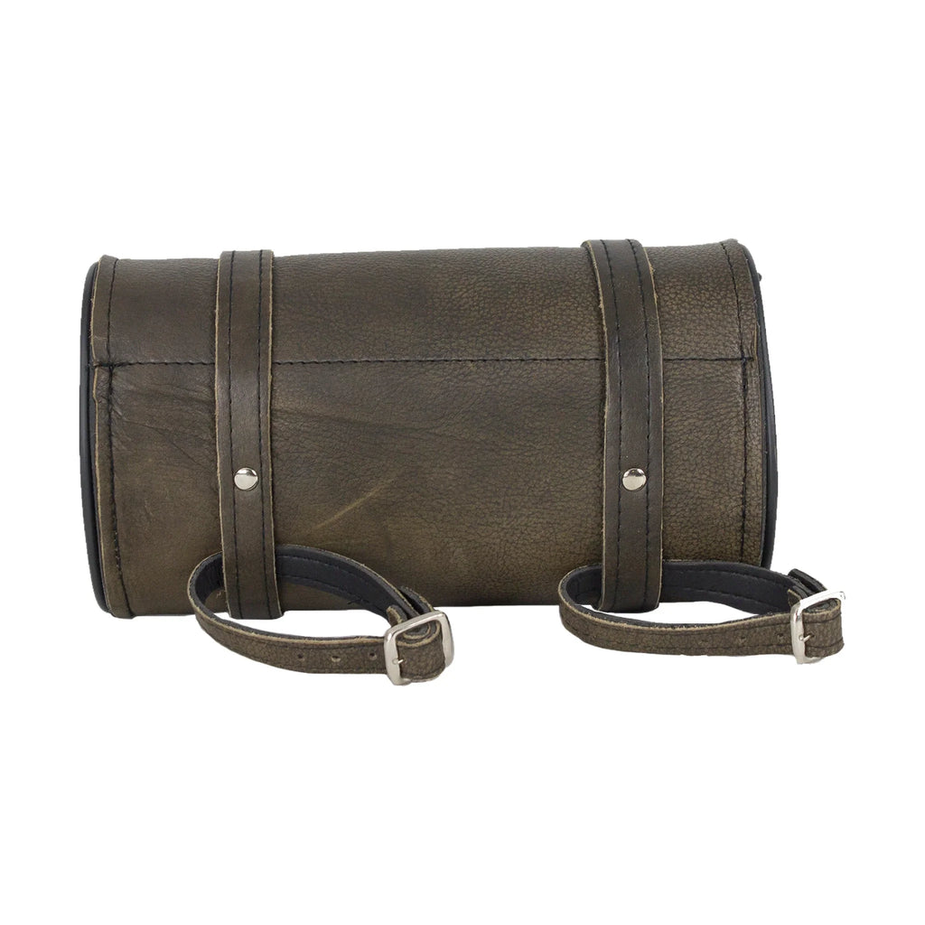 Dark Brown Leather Motorcycle Tool Bag