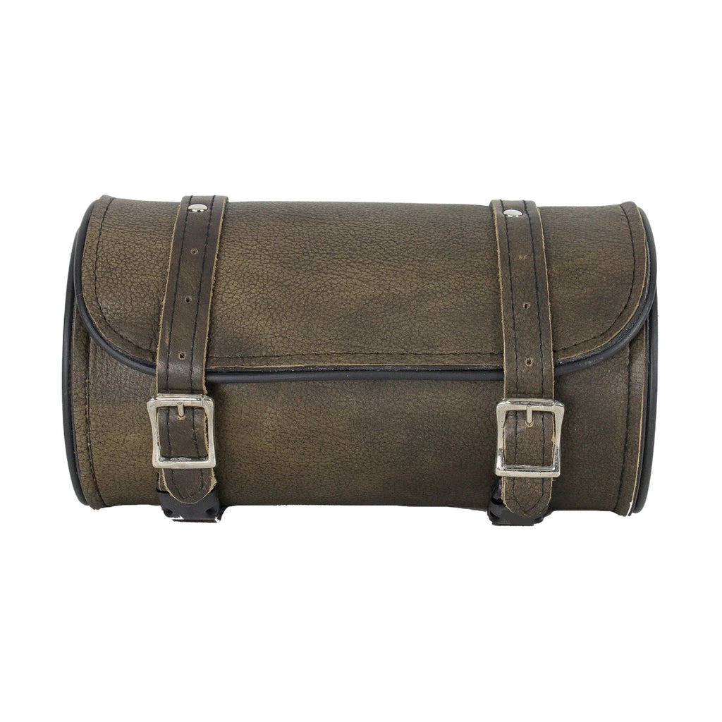 Dark Brown Leather Motorcycle Tool Bag