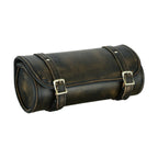 Dream Apparel Distress Brown Naked Leather Motorcycle Tool Bag 12-inches