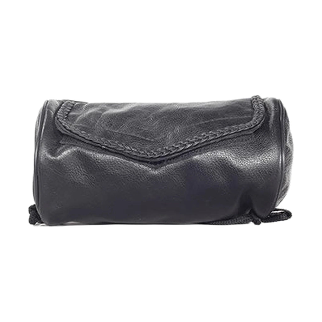 Black Leather Motorcycle Tool Bag