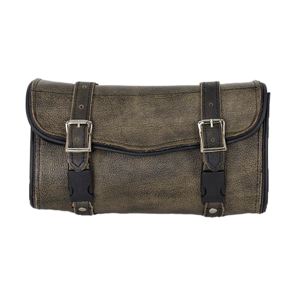 Brown Leather Motorcycle Tool Bag