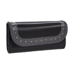 Dream Apparel 10" PVC Motorcycle Tool Bag With Gray Braids & Studs