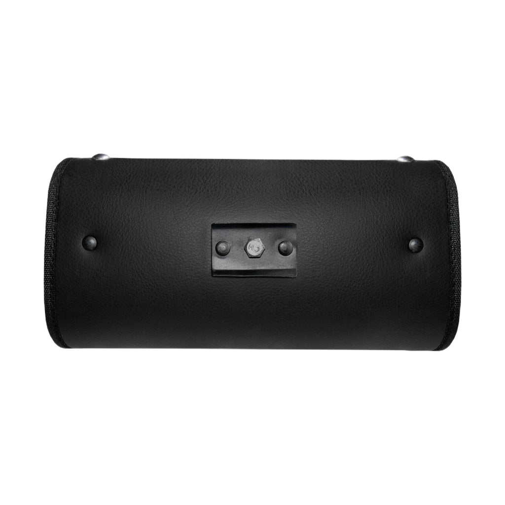 Authentic Black Leather Motorcycle Windshield Bag With Stud