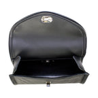 Genuine Black Leather Motorcycle Windshield Bag