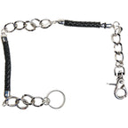 20" Biker Wallet Chain With Two Braided Leather Sections