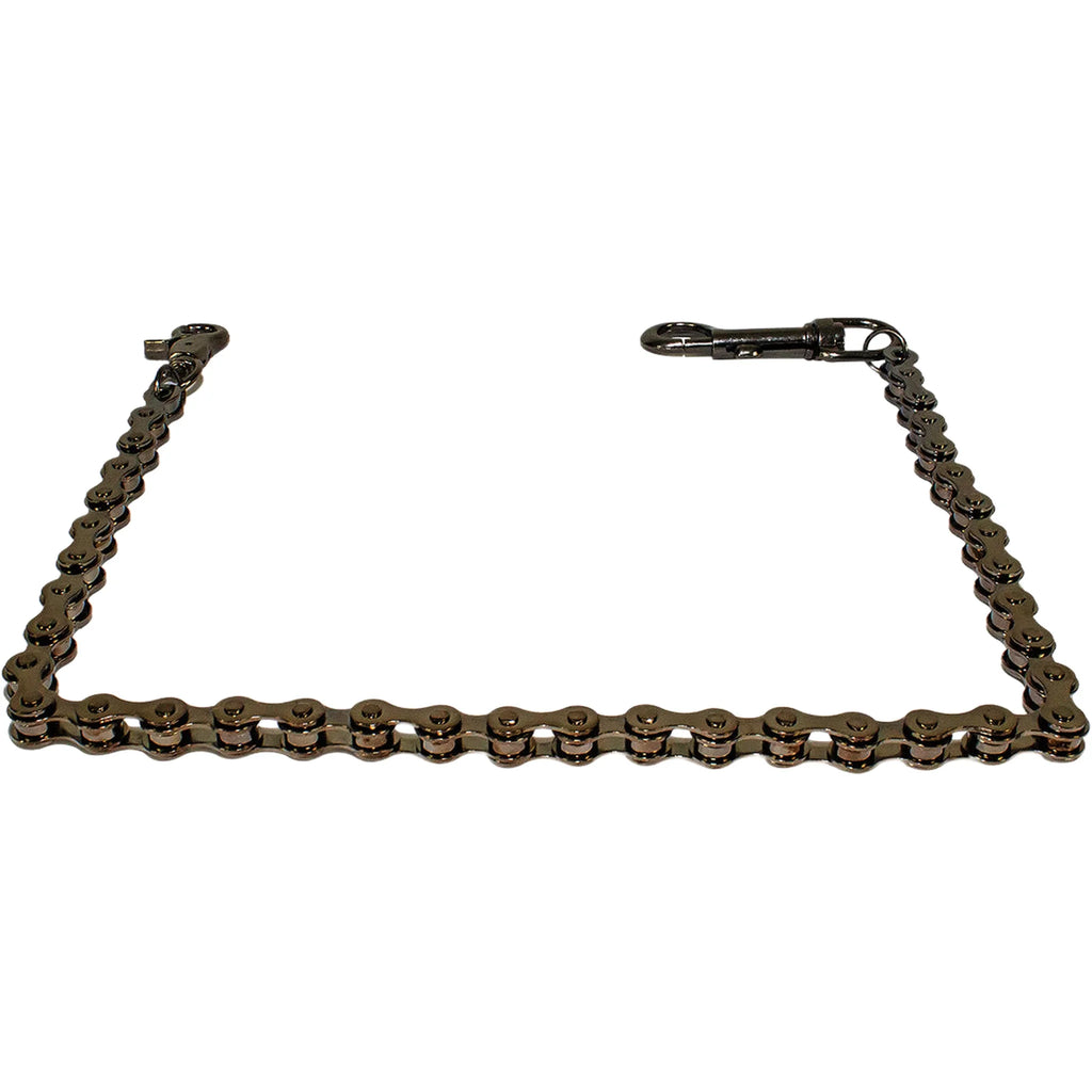 1/4 Inch Decorative Biker Wallet Chain Black Metal 24 Inch Bolt Snap Lobster Claw