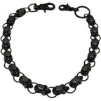 Motorcycle  Wallet Chain With 15 Skulls
