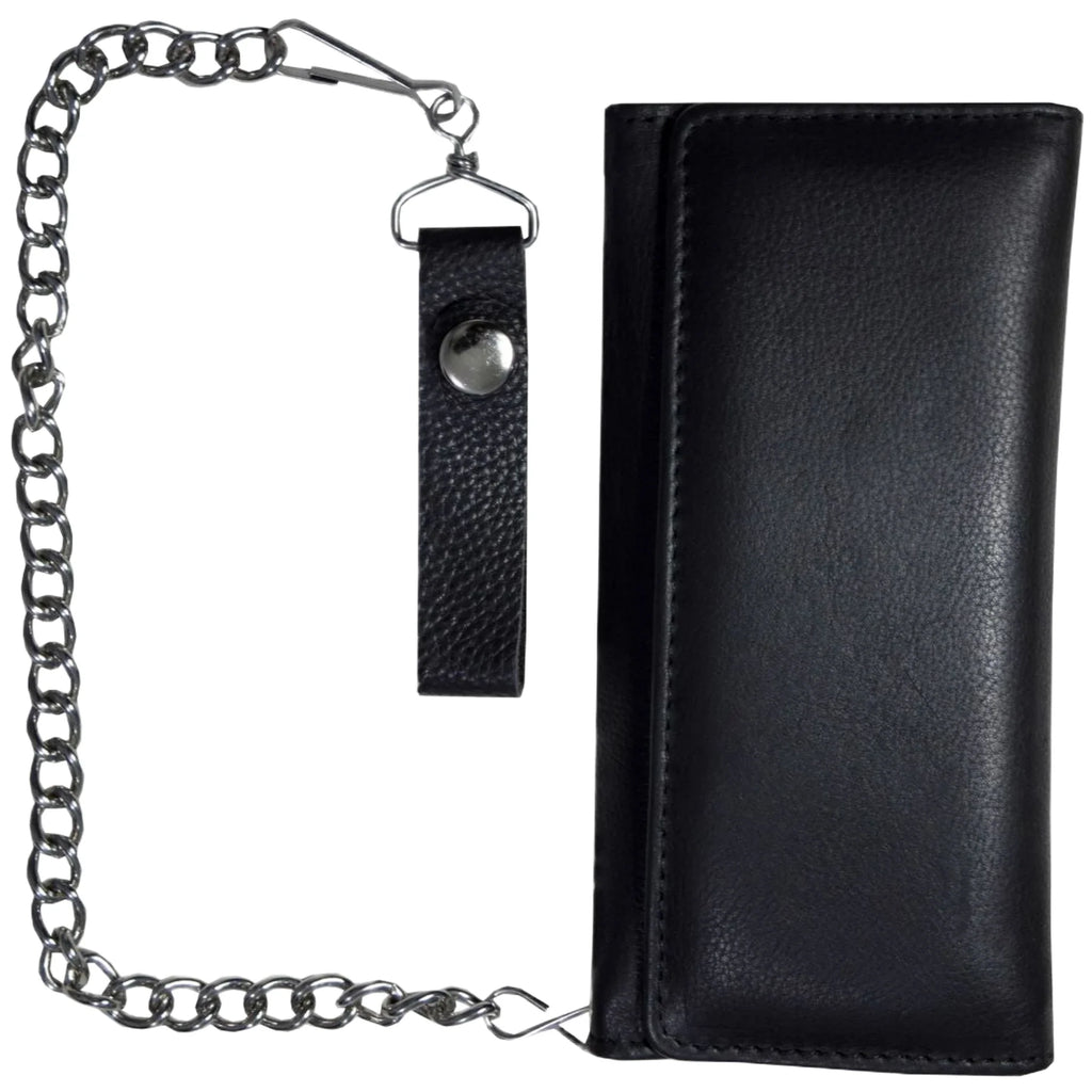 Dream Apparel Heavy Duty Biker Bifold Chain Wallet Credit Card Slots