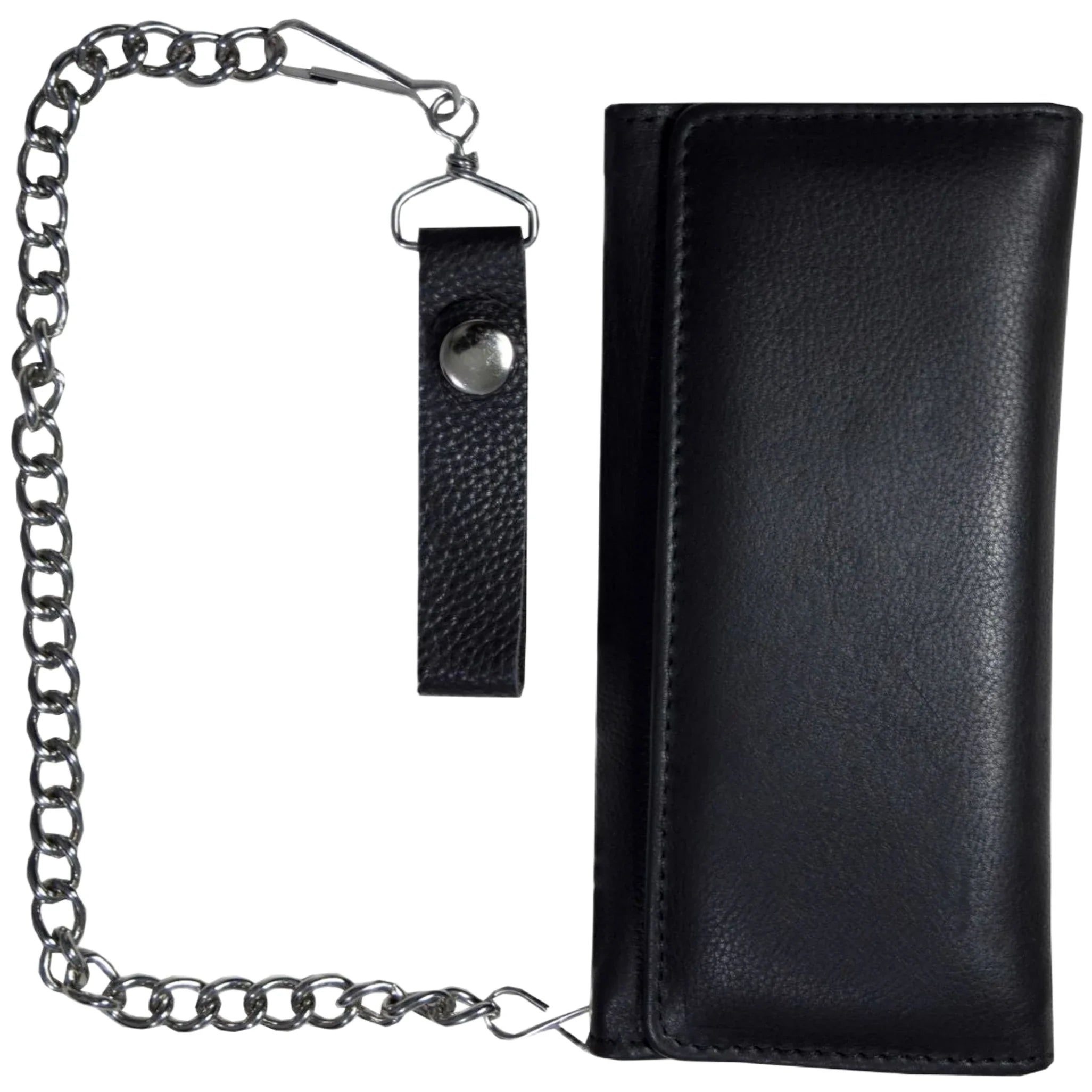 Dream Apparel Heavy Duty Biker Bifold Chain Wallet Credit Card Slots