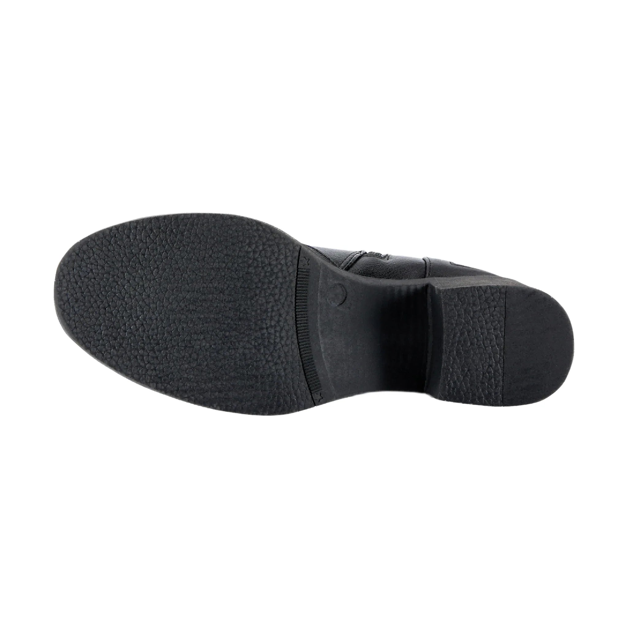 Ladies Zippered Black Multi-Studded Buckle Boots By Dream Apparel