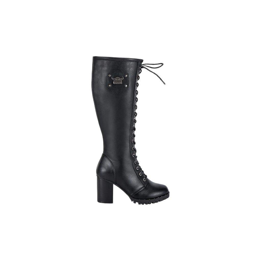 Womens Knee High Laced Boots By Dream Apparel® Zipper on Side