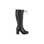 Womens Knee High Laced Boots By Dream Apparel® Zipper on Side