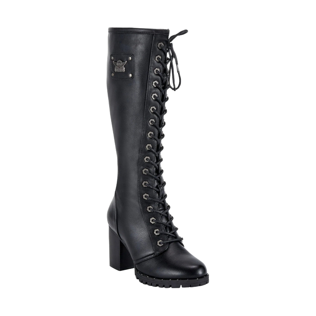 Womens Knee High Laced Boots By Dream Apparel® Zipper on Side
