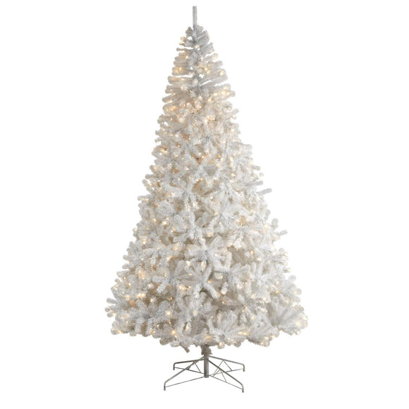 10' White Artificial Christmas Tree  With 2200 Bendable