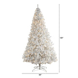 10' White Artificial Christmas Tree  With 2200 Bendable