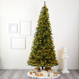 10' White Mountain Pine Christmas Tree 850 LEDs And Pine Cones