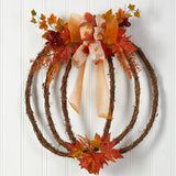 26" Autumn Pumpkin Artificial Vine Fall Wreath