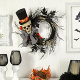 26"  Halloween Dapper Skeleton Wreath