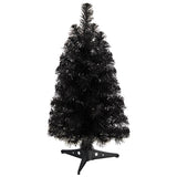 2' Black Artificial Christmas Tree Pre-Lighted With 35 LED Lights And 72 tips