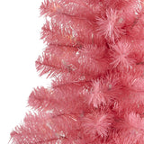 2' Pink Christmas Tree Pre-Lighted With 35 LED Lights And 72 Tips