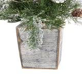 2' Pre-Lit Christmas Tree  With Pinecones In Decorative Planter