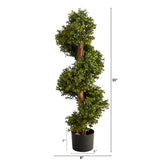 33” Boxwood Topiary Spiral Artificial Tree (Indoor/Outdoor)