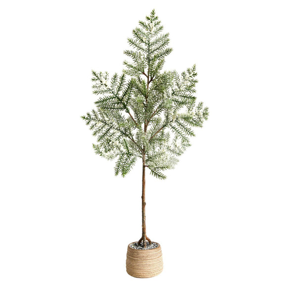 35'' Frosted Pine Christmas Tree In Decorative Planter