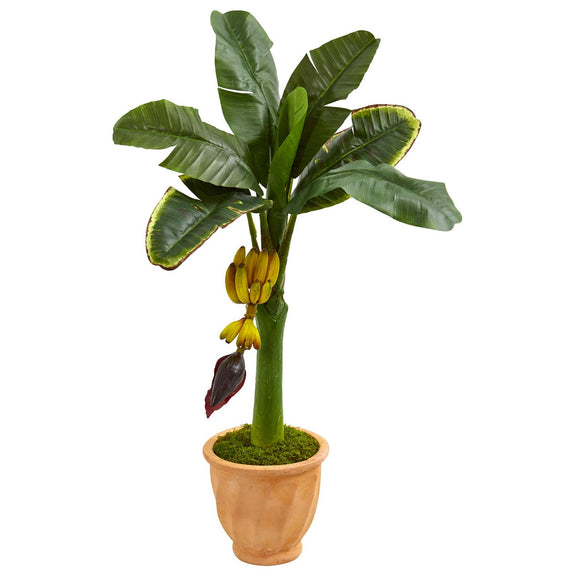 3’ Banana Artificial Tree In Terracotta Planter