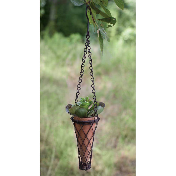 Small Hanging Terra Cotta Pot - Box of 2