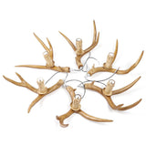 6 Light Rustic LED Chandelier with Faux Antlers