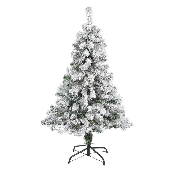 4' Flocked Rock Springs Spruce Christmas Tree With 2179 Tips